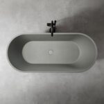 Rock Texture Bathtub Cement-Grey - D002