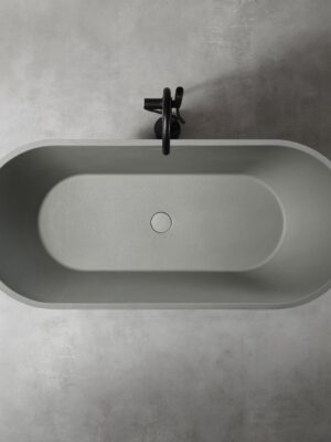 Rock Texture Bathtub Cement-Grey - D002