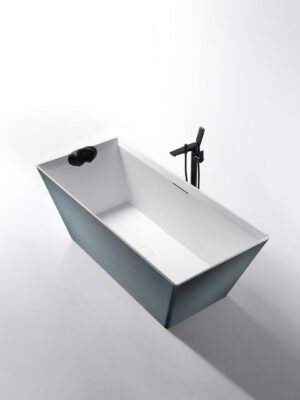 Rock Texture Bathtub Two-Tone Color Product  Blue-Grey+White - D001