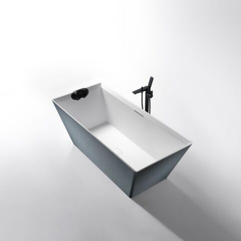Rock Texture Bathtub Two-Tone Color Product  Blue-Grey+White - D001