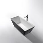 Rock Texture Bathtub Two-Tone Color Product Black+White - D001