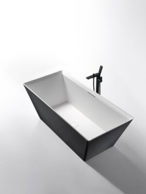 Rock Texture Bathtub Two-Tone Color Product Black+White - D001