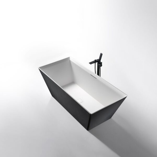 Rock Texture Bathtub Two-Tone Color Product Black+White - D001