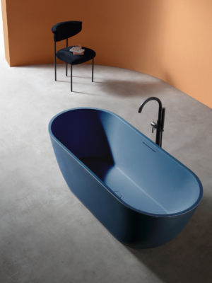 Rock Texture Bathtub Prussian-Blue - D002