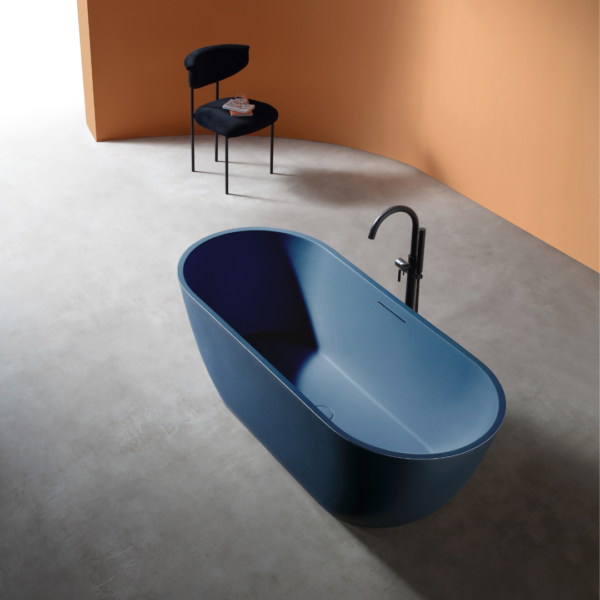 Rock Texture Bathtub Prussian-Blue - D002