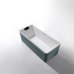 Rock Texture Bathtub Two-tone color products Blue-Grey+White - D005