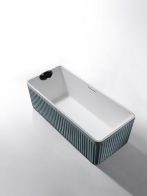 Rock Texture Bathtub Two-tone color products Blue-Grey+White - D005