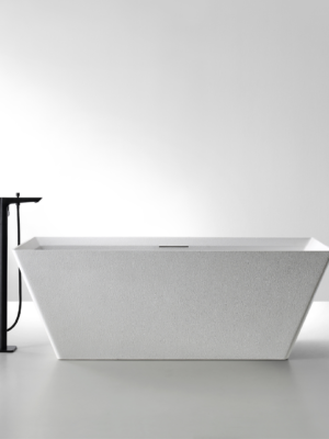 Rock Texture Bathtub Perfect Line Design White - D001