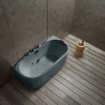 Rock Texture Bathtub  Blue-Grey - A005