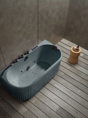 Rock Texture Bathtub  Blue-Grey - A005