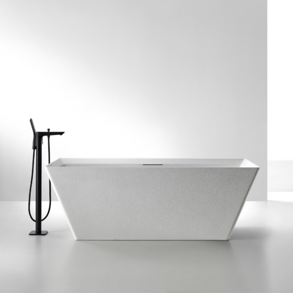 Rock Texture Bathtub Perfect Line Design White - D001