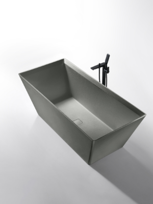 Rock Texture Bathtub Cement-Grey- D001