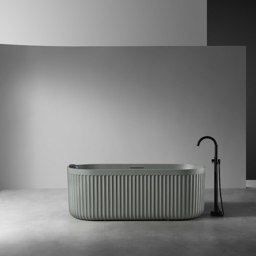 Rock Texture Bathtub Cement-Grey - D006