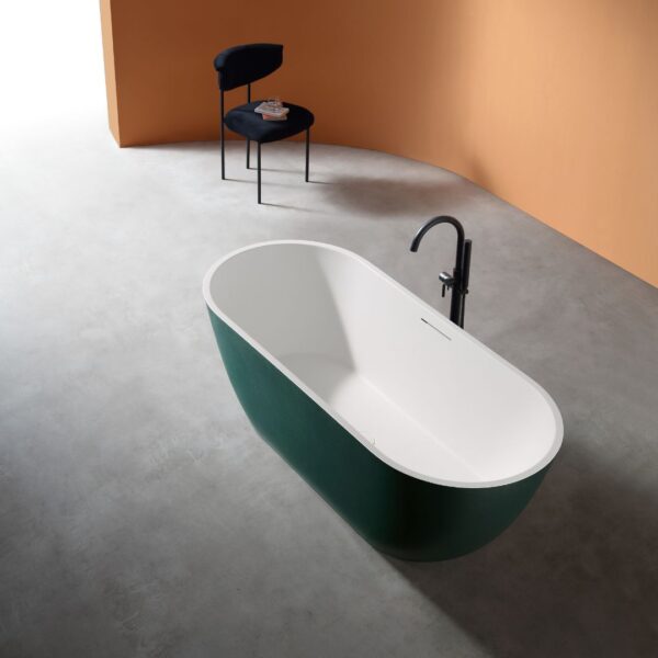 Rock Texture Bathtub TWO-TONE COLOR PRODUCTS Prussian - Malachite-Green+White - D002