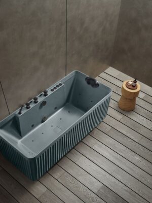 Rock Texture Bathtub Blue-Grey - D005A