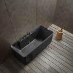 Rock Texture Bathtub Black - D005A