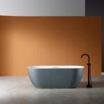Rock Texture Bathtub TWO-TONE COLOR PRODUCTS Prussian - Blue-Grey+White - D002