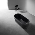 Rock Texture Bathtub Black - D006
