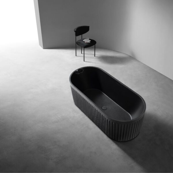 Rock Texture Bathtub Black - D006
