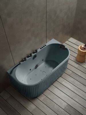 Rock texture bathtub- White