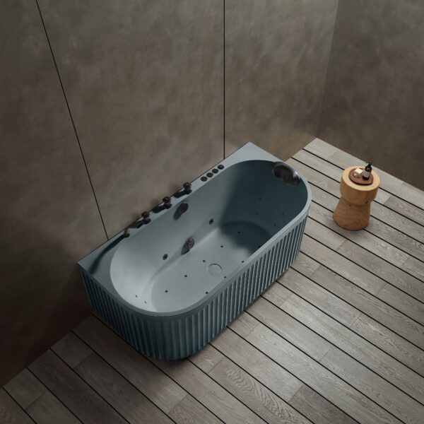 Rock texture bathtub- White