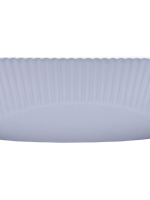 Glossy White Stripped Oval Basin- 122