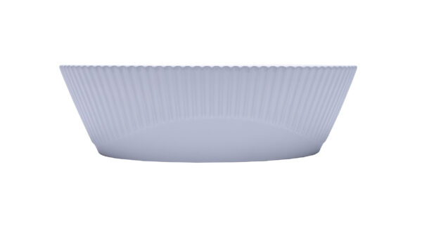 Glossy White Stripped Oval Basin- 122