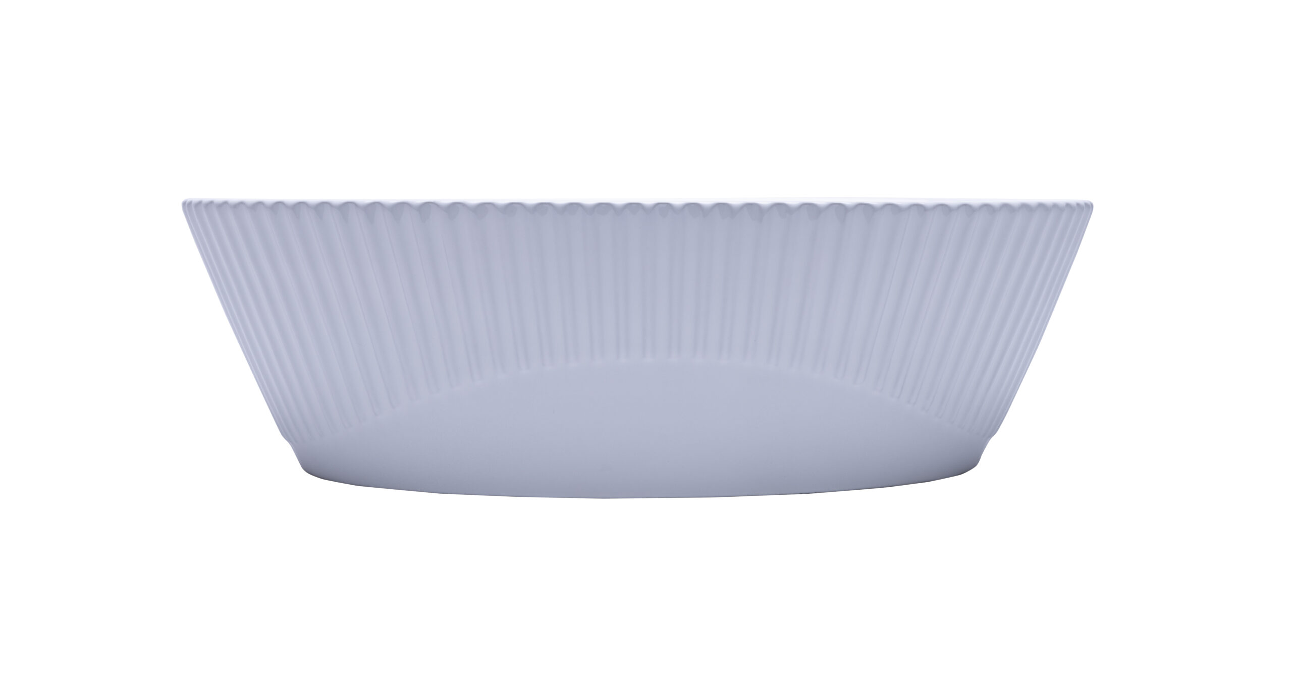 Glossy White Stripped Oval Basin- 122