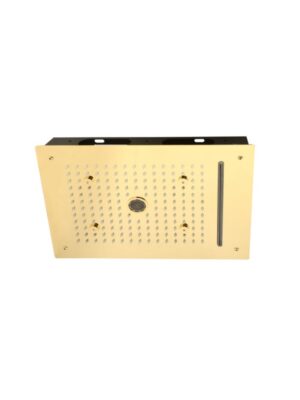 16x12 Four Function French Gold Mirror Finish Ceiling Shower