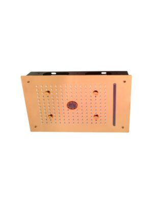 16x12 Four Function Rose Gold Mirror Finish Ceiling Shower