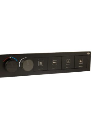 Matte Black Thermostatic Diverter – Four Function Square Click