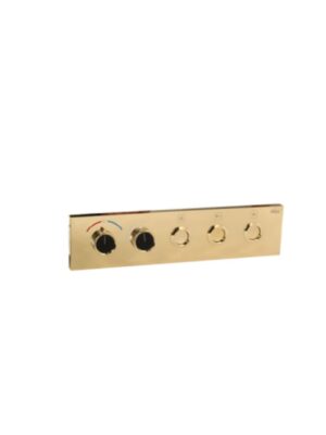 French Gold Thermostatic Diverter Three Function Round Click