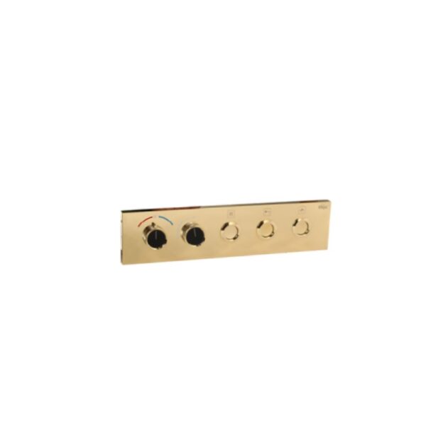 French Gold Thermostatic Diverter Three Function Round Click