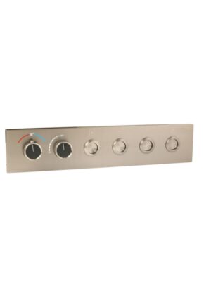 Gunmetal Gray Thermostatic Diverter Four Function Round Click