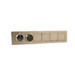 Gunmetal Gray Thermostatic Diverter – Four Function Square Click
