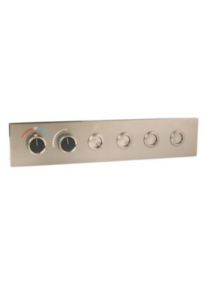 Chrome Thermostatic Diverter Three Function Round Click