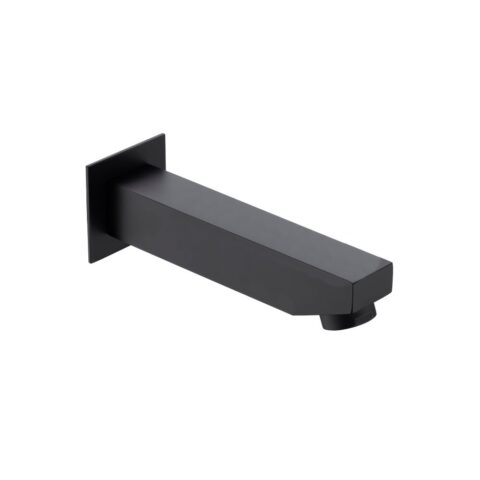 Matte Black Plain Bath Spout