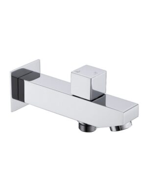 Square Twist Button Chrome Bath Spout