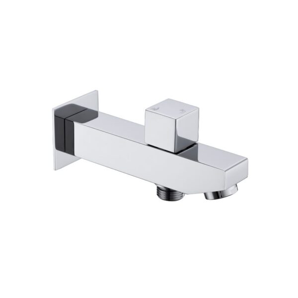 Square Twist Button Chrome Bath Spout