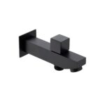 Matte Black Square Twist Button Bath Spout