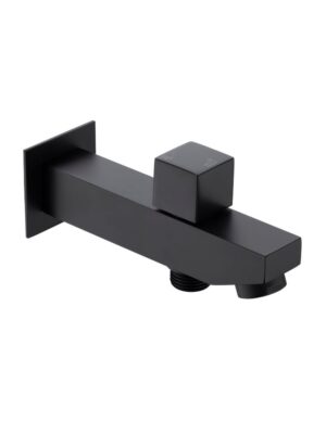 Matte Black Square Twist Button Bath Spout