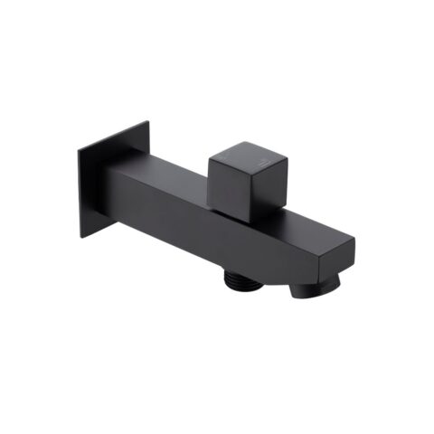 Matte Black Square Twist Button Bath Spout