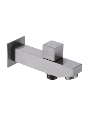 Gun Metal Gray Square Twist Button Bath Spout