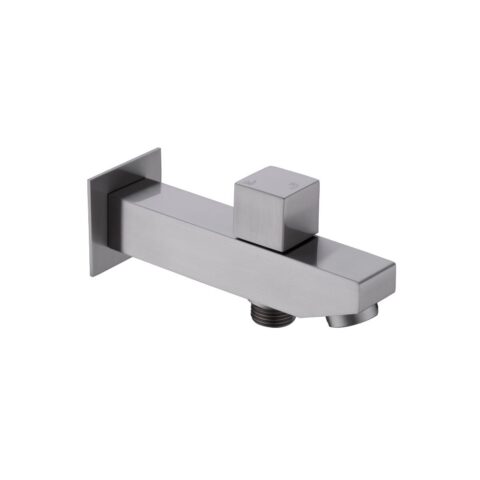 Gun Metal Gray Square Twist Button Bath Spout