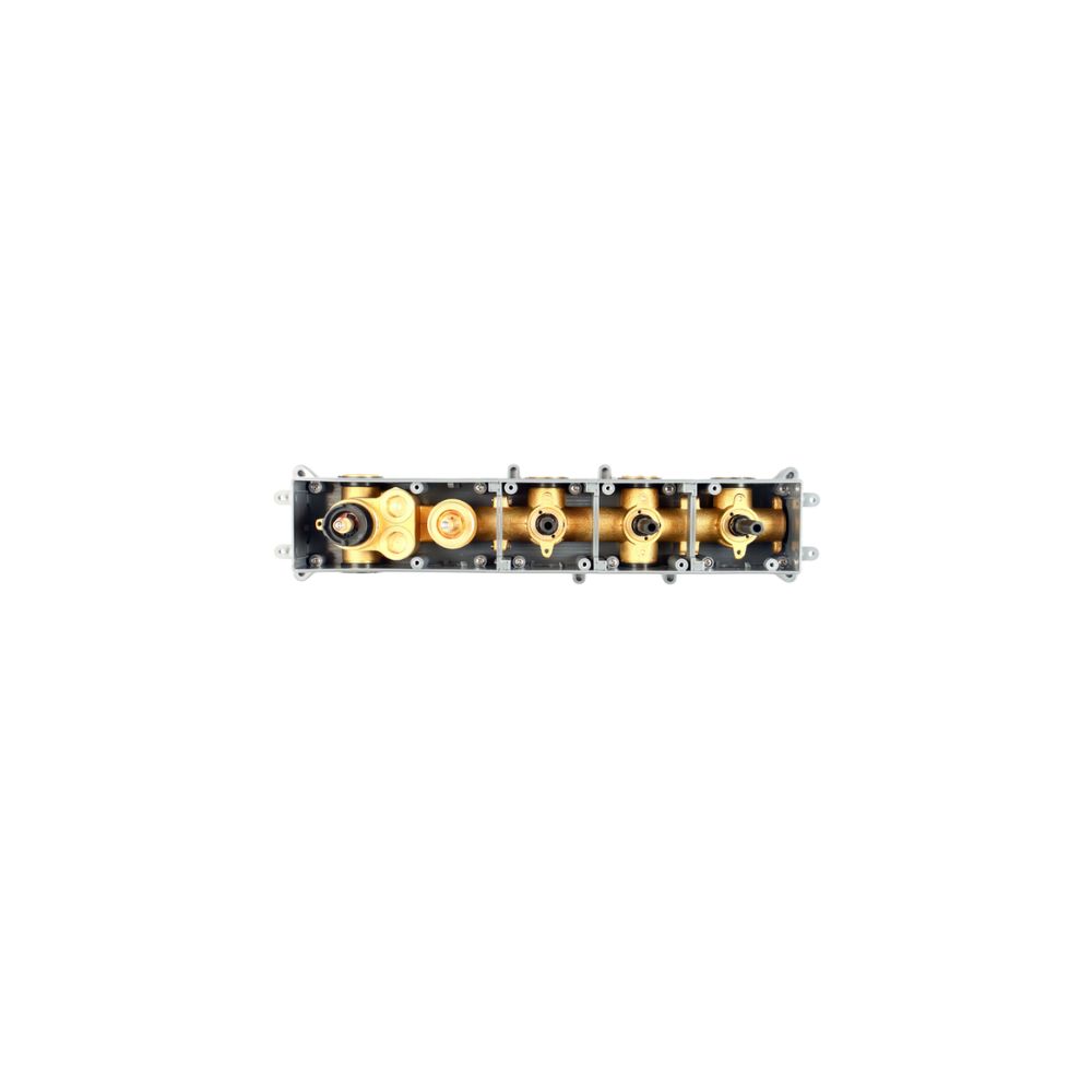 Brushed Gold Thermostatic Diverter – Three Function Round Click - Image 3